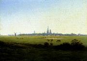 Caspar David Friedrich Meadows near Greifswald china oil painting artist